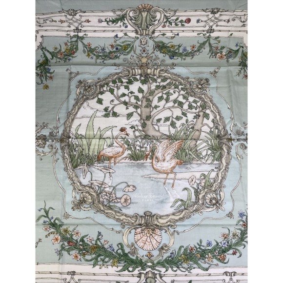 Atelier Choux Other - Atelier Choux Paris Organic 100% Cotton Baby Blanket Flamingos Sea Green.